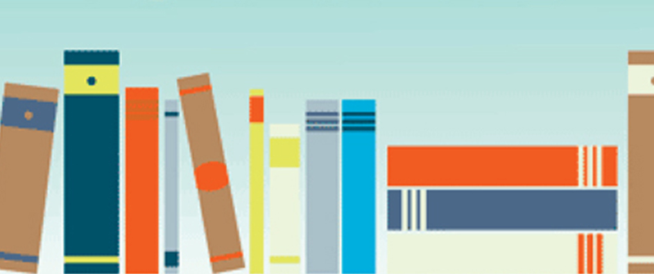 Clipart showing colorful books .