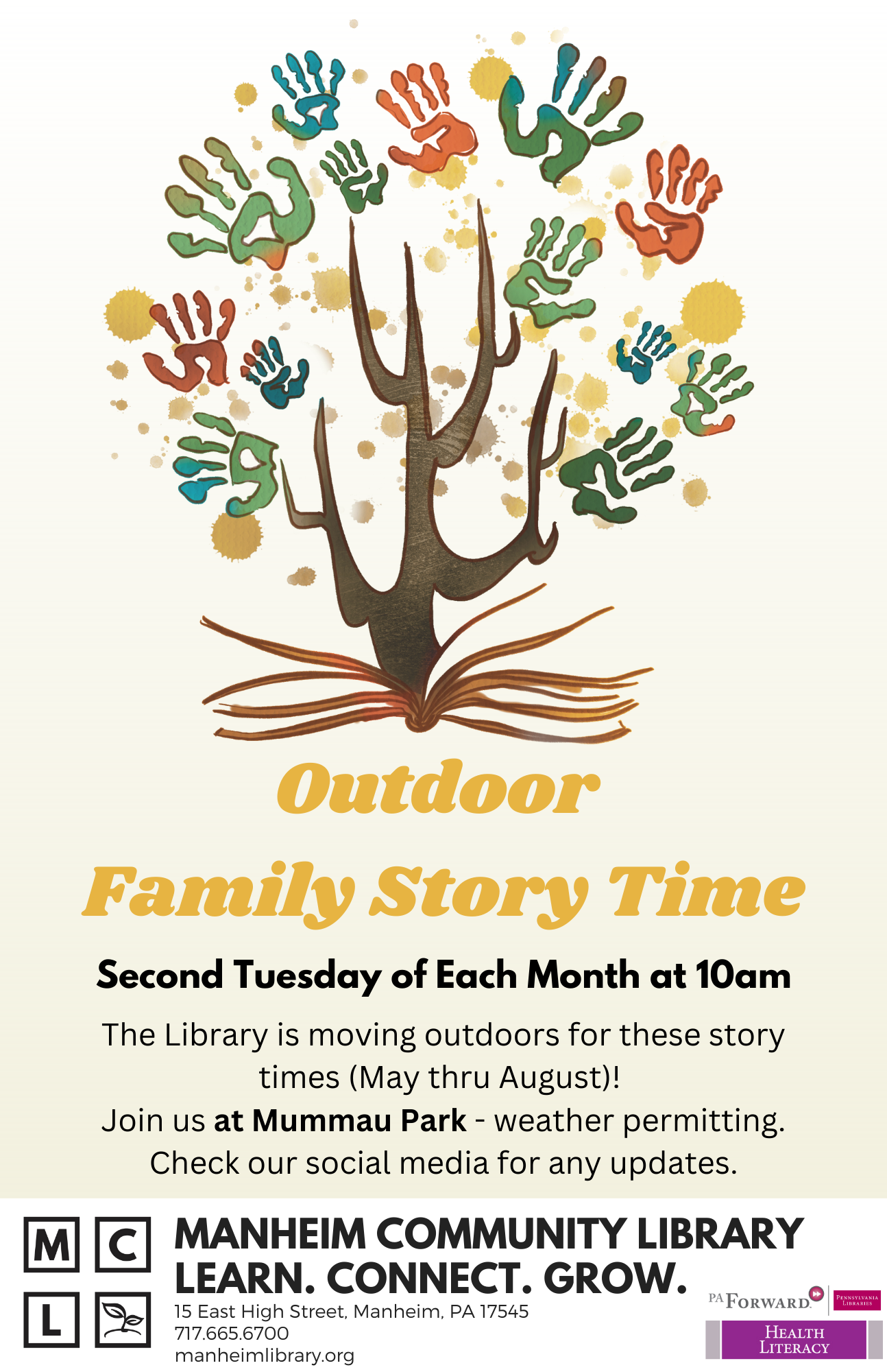 Outdoor Story Time Poster