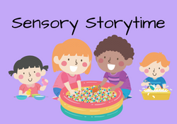 Illustration of children playing with sensory specific items.