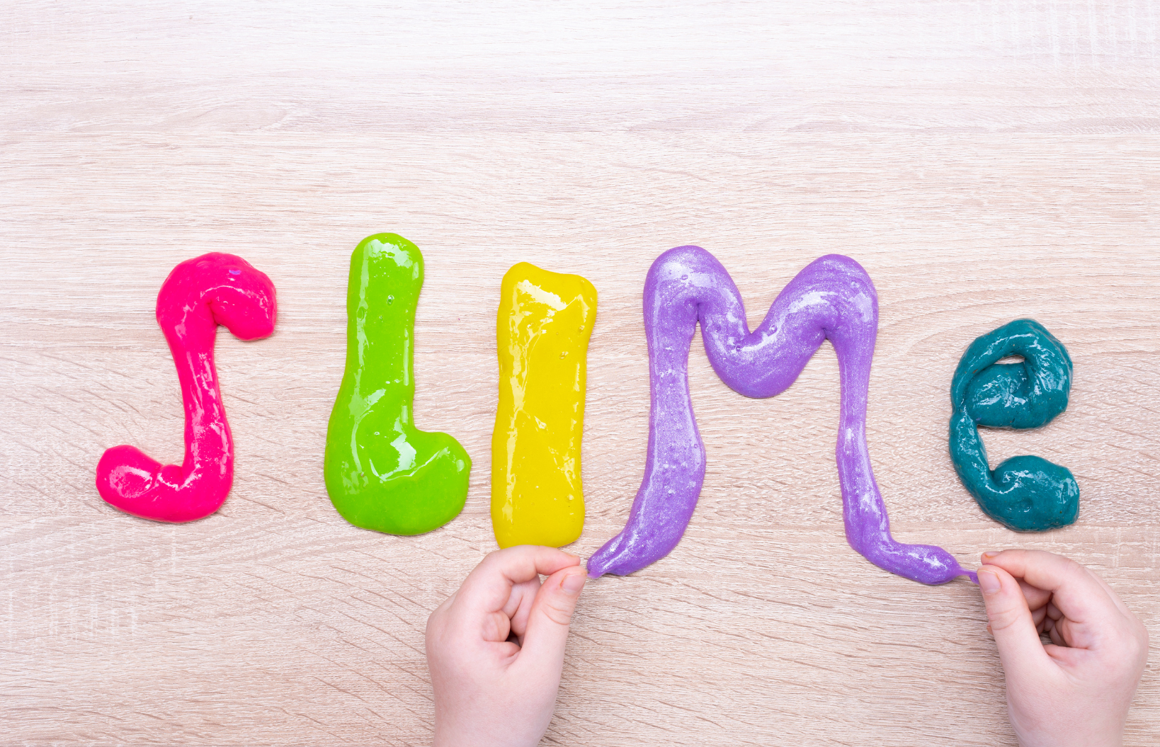 "Slime" spelled out in slime.