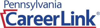 PA CareerLink logo is blue and red