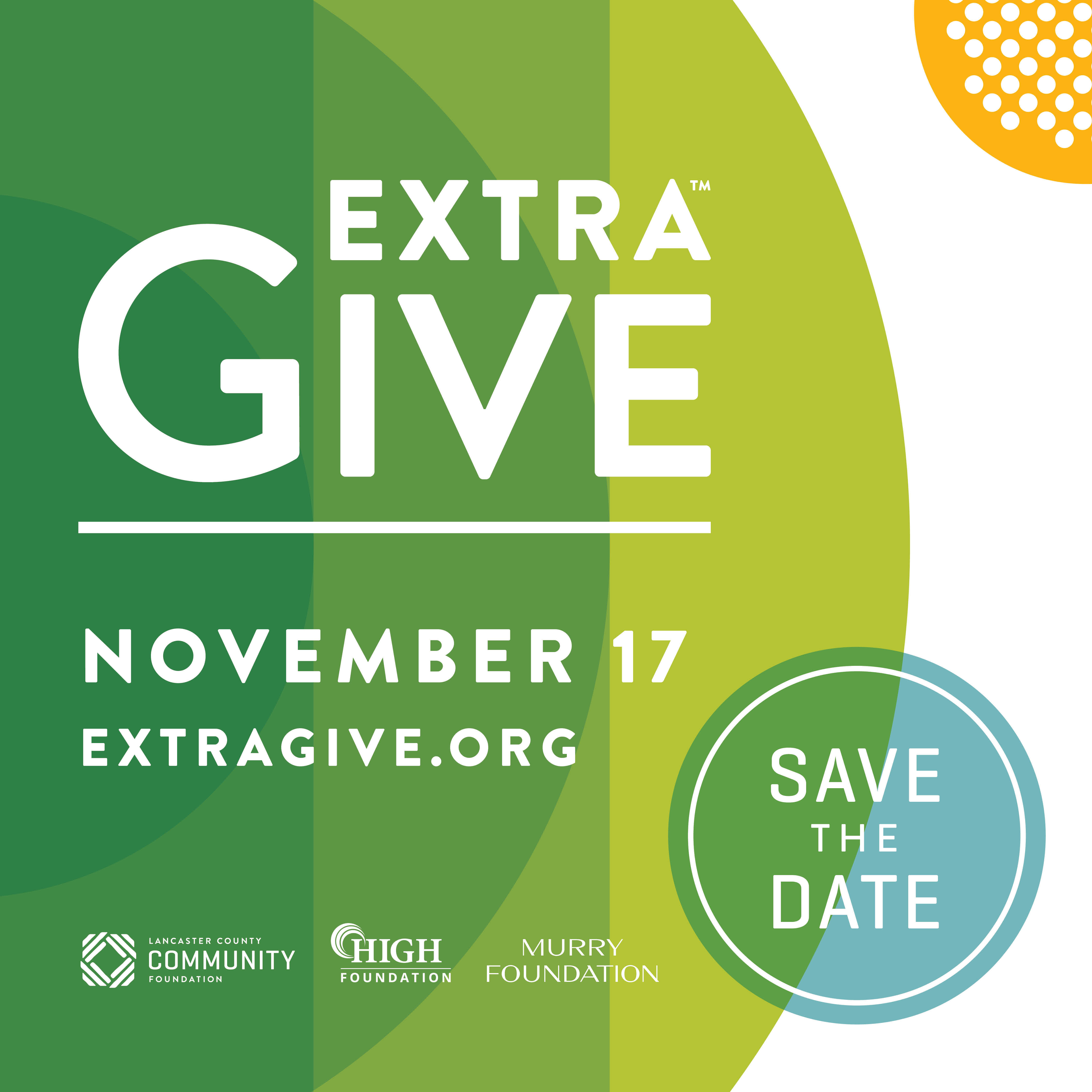 ExtraGive logo and save the date