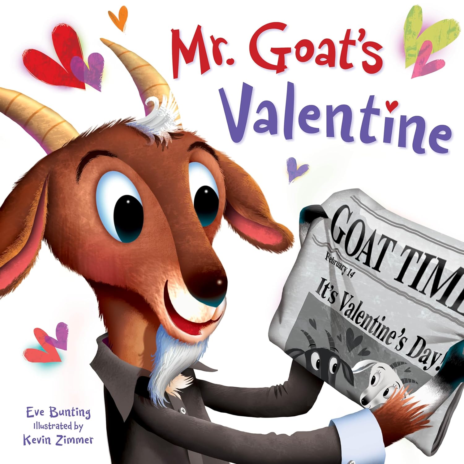 Cover features Goat holding a newspaper 