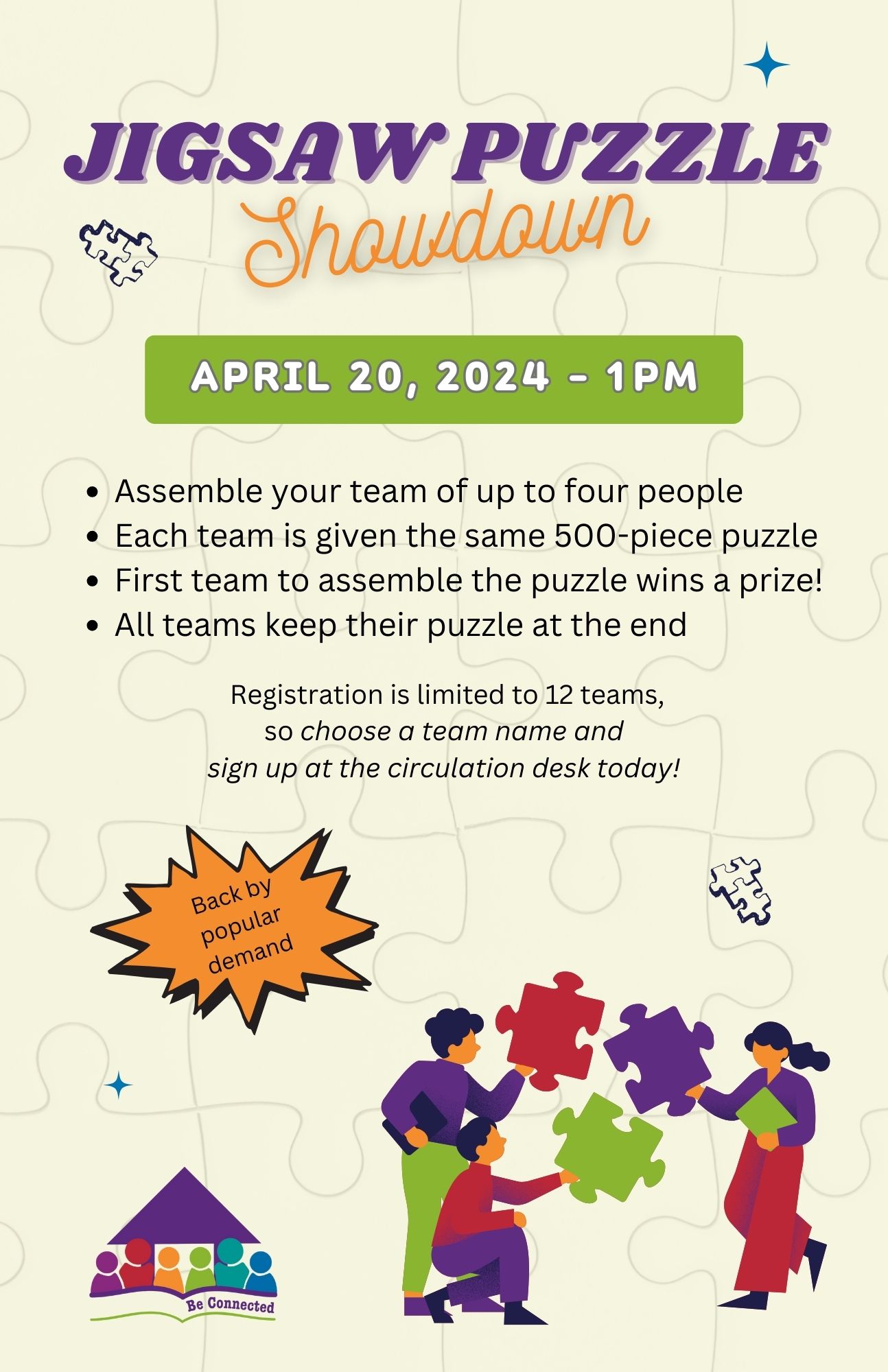 jigsaw puzzle showdown flyer