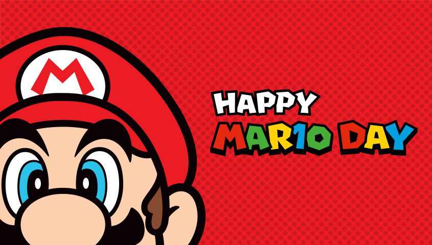 "Happy Mario Day" with Mario.