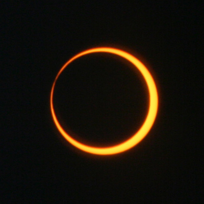The sun covered by the moon.