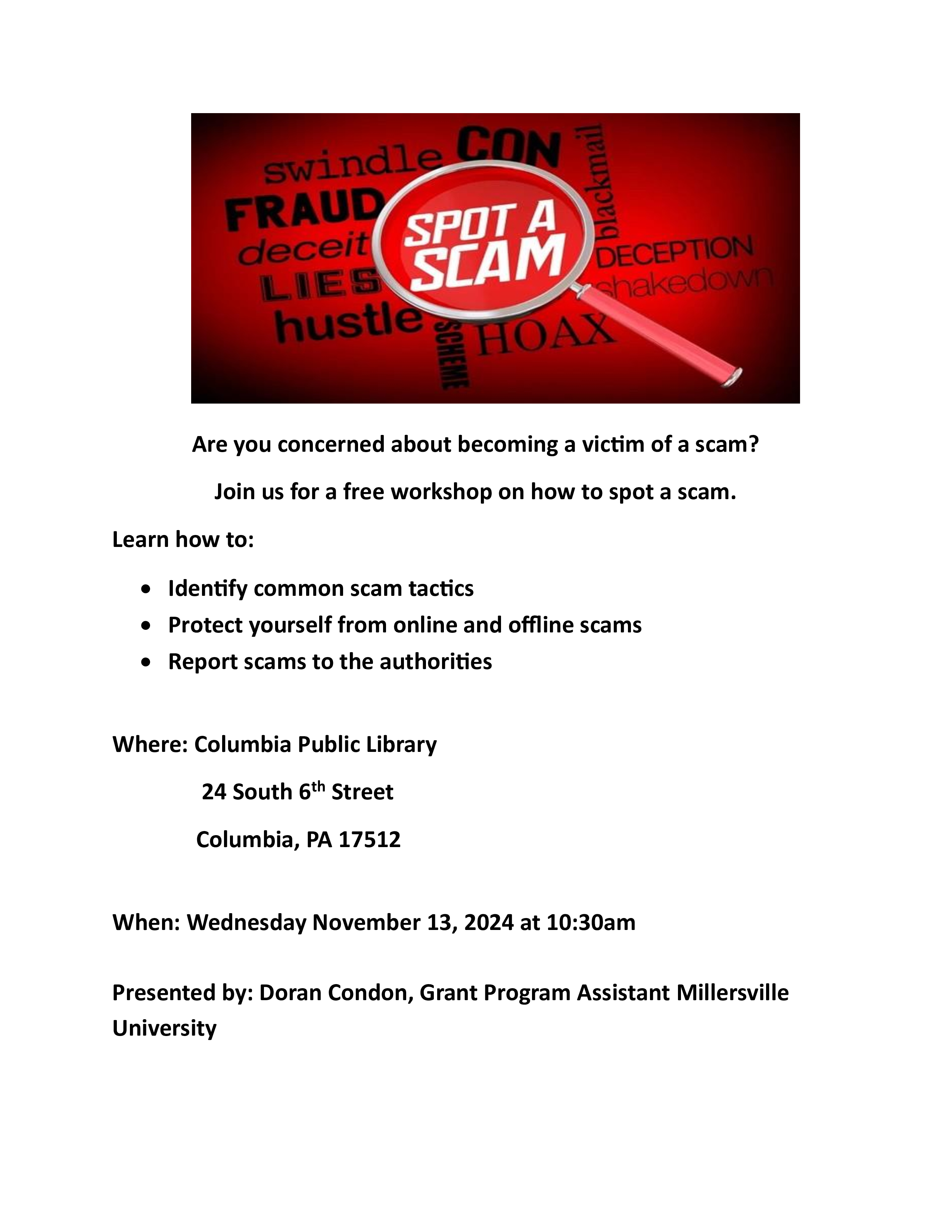 Scam Flyer 