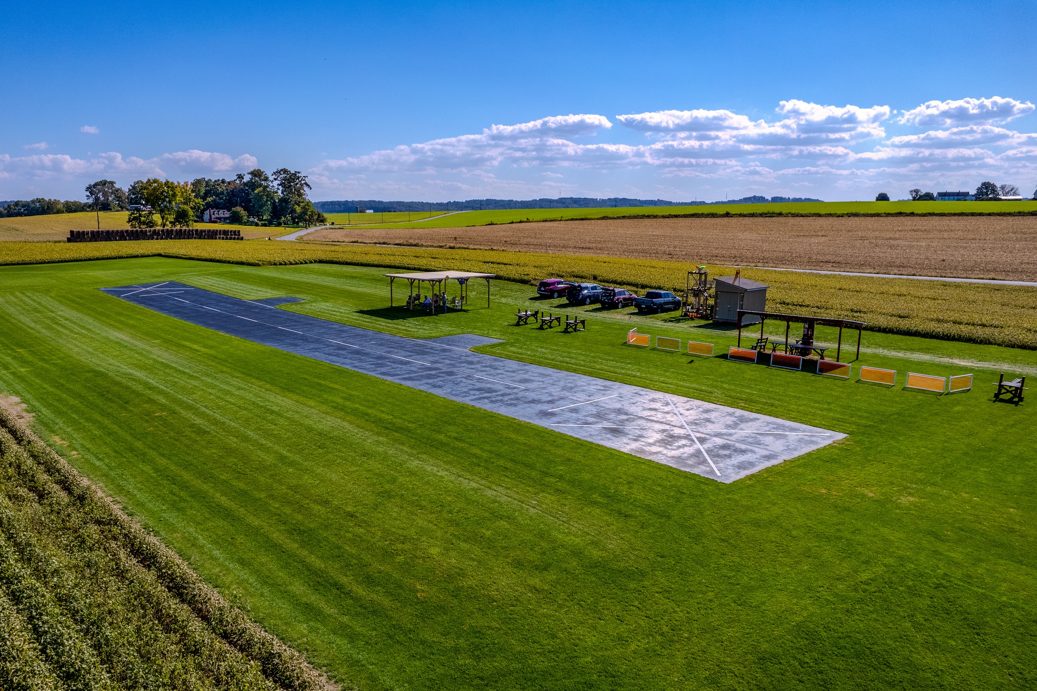 view from above of the airfield for MJ RC club