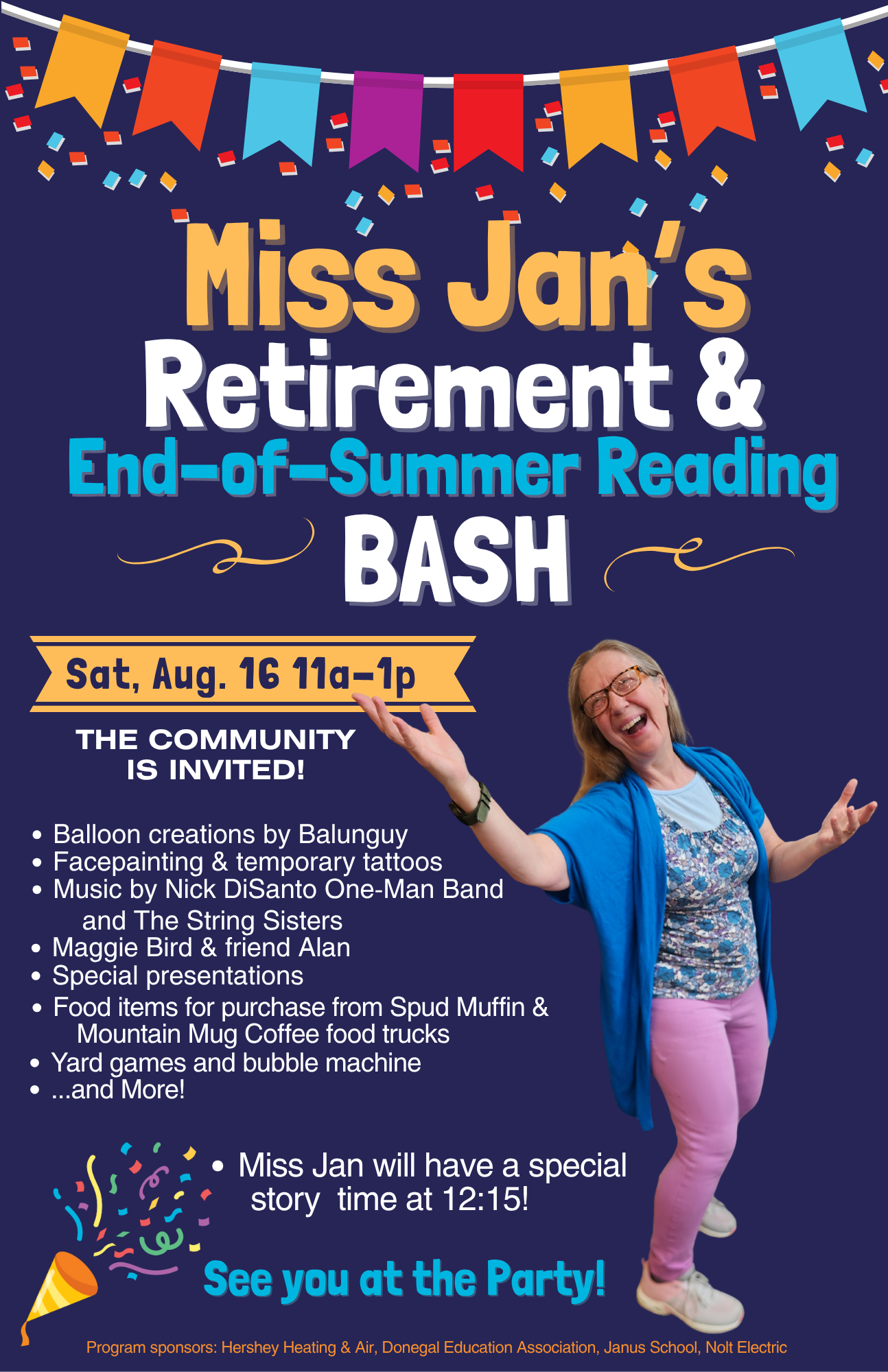 Poster for Miss Jan's Retirement Party