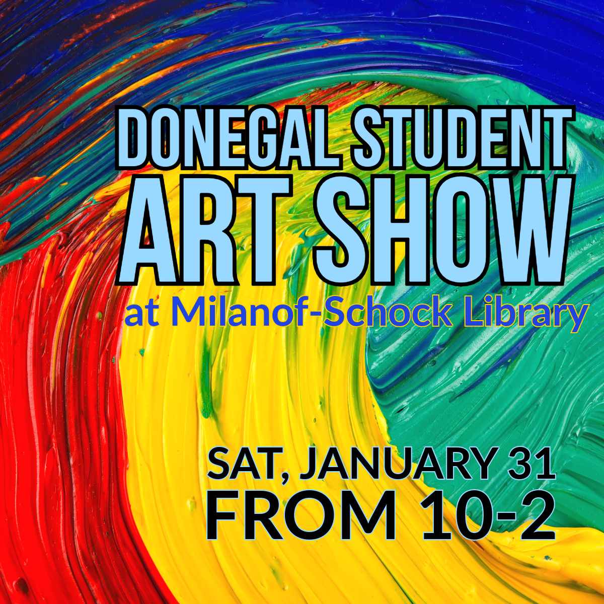 colorful swirl of paint behind program details