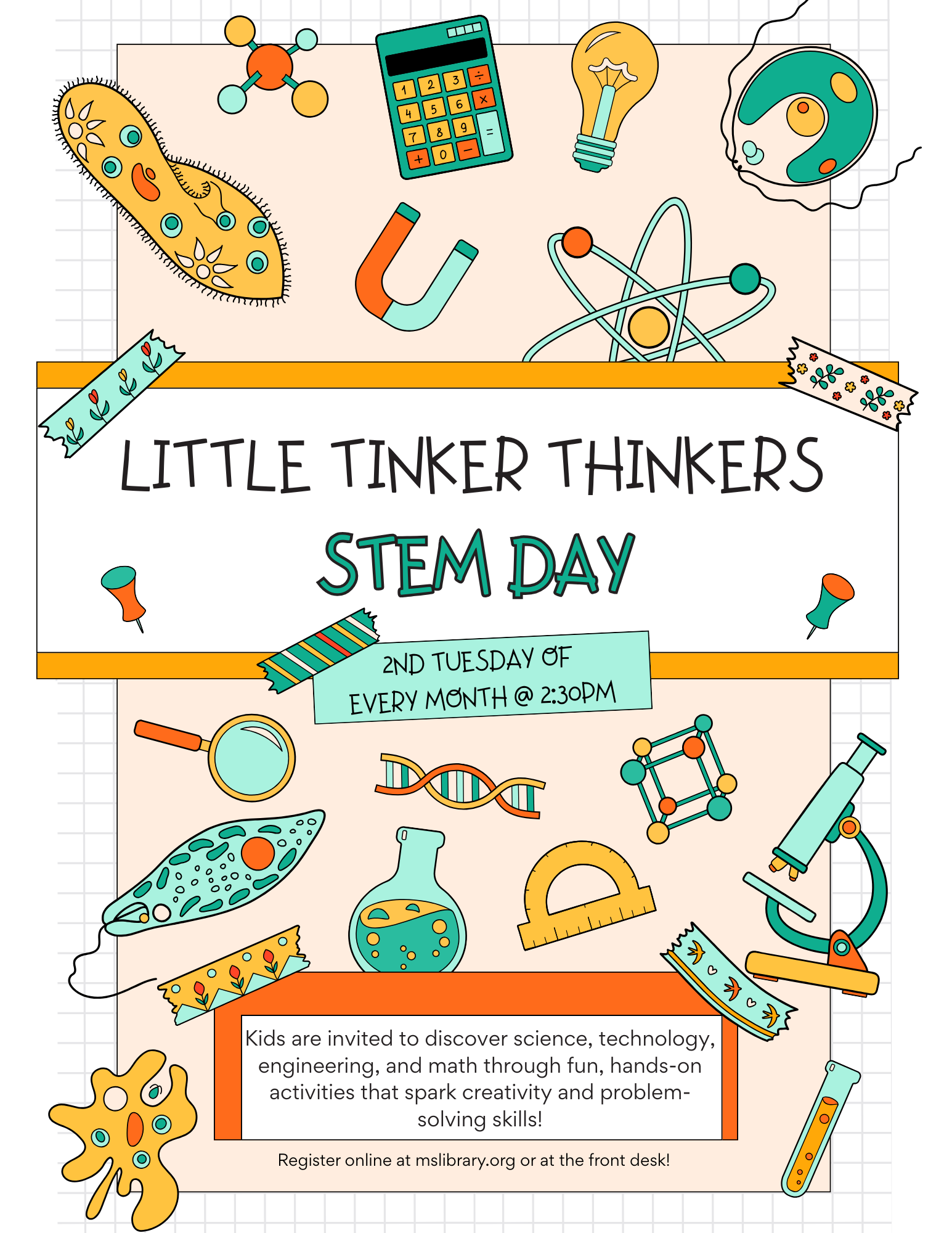 STEM-related graphics with program details