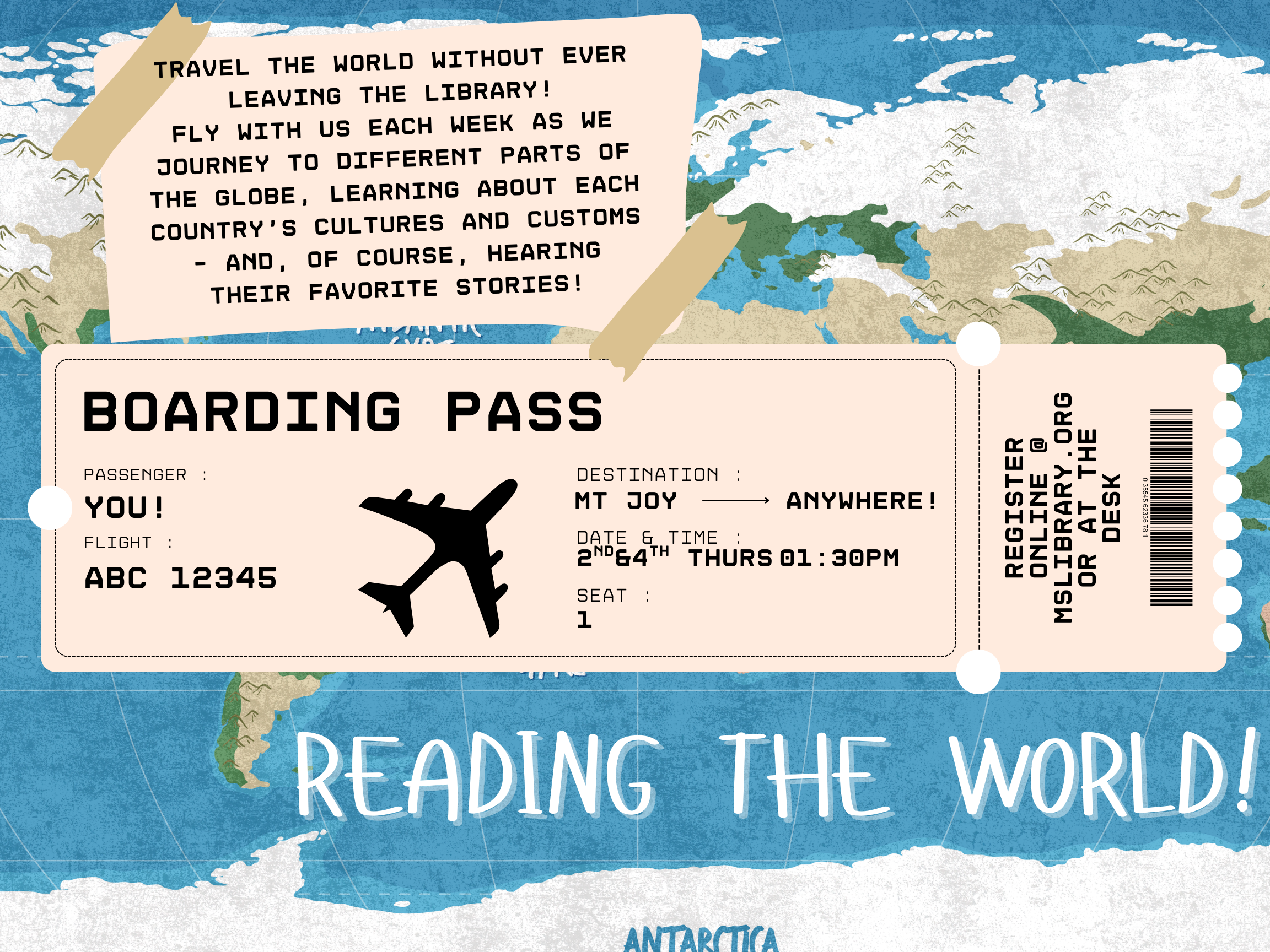 graphic of flight ticket and program details