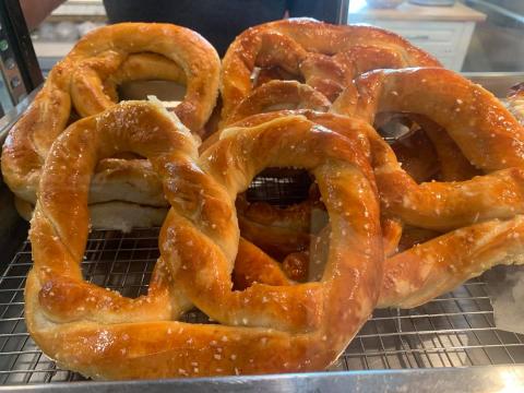 photo of soft pretzels