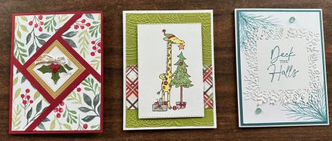 Photo features three christmas cards