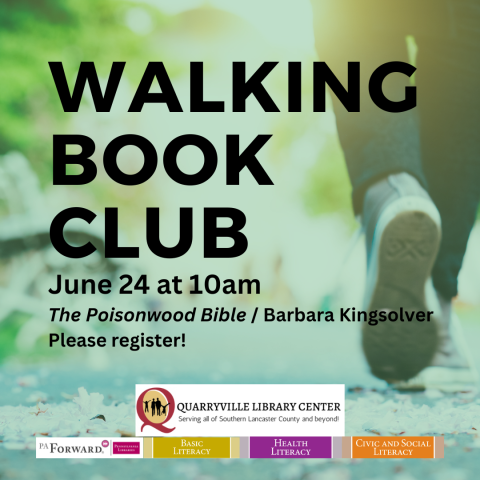 walking image with walking book club details