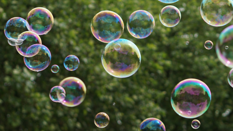 Floating bubbles.
