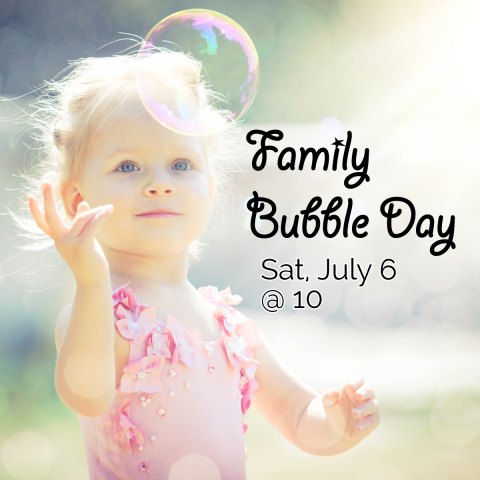 Little girl with a bubble