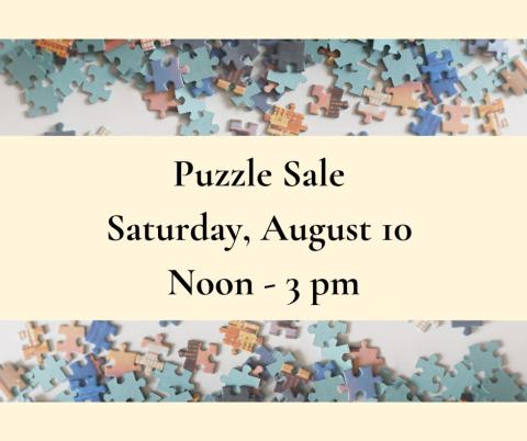 Friends of the Library Pop-up Puzzle sale