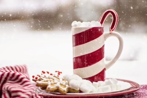 Hot chocolate and cookies