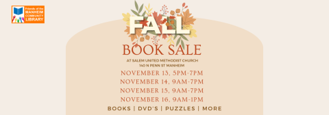 Fall Book Sale from Nov. 13-16