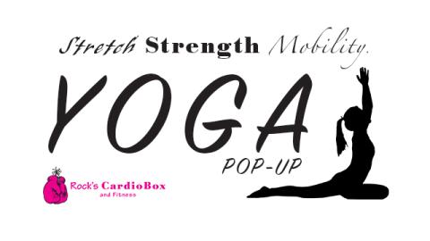 White image with YOGA written in black lettering. 