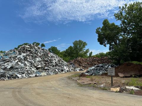 Photo of metal recycling yard