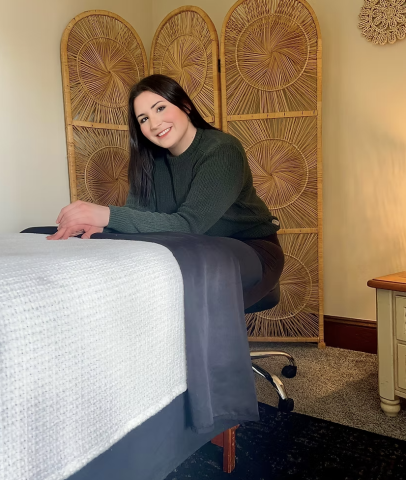 Image of presenter from her website, Bloomly Massage