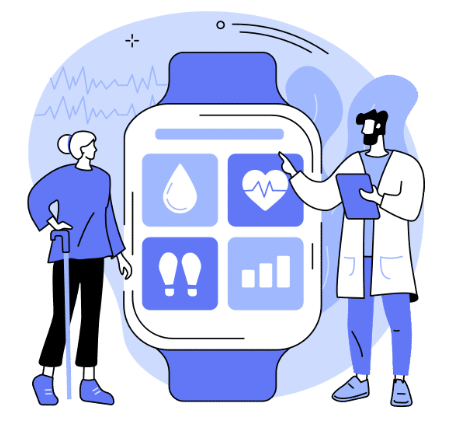 Doctor and patient clipart.