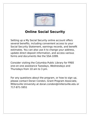 Social Security flyer