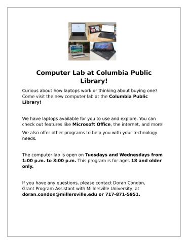 Computer Lab Flyer