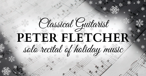 sheet music with snowflakes scattered around