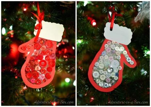 hanging mitten craft