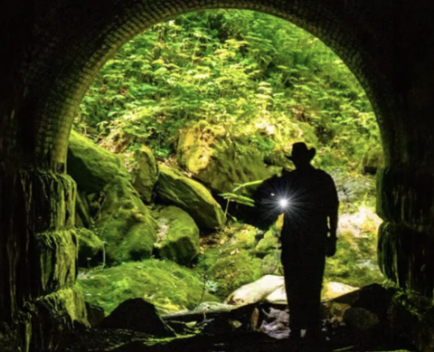 Adam Zurn in a tunnel