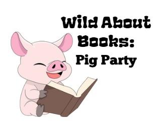 Pig reading a book.