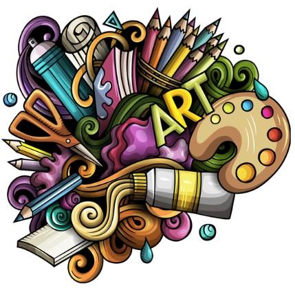 Art supplies clipart