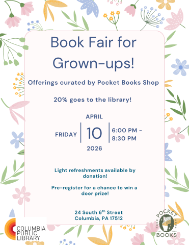 Book Fair Featuring Spring Flowers around edge