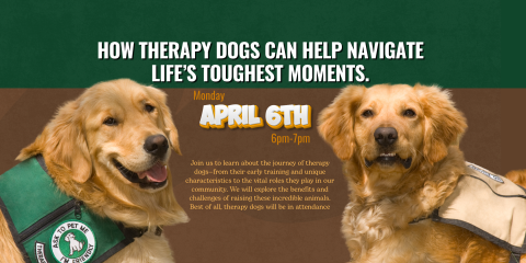 therapy dogs sign up at library calendar