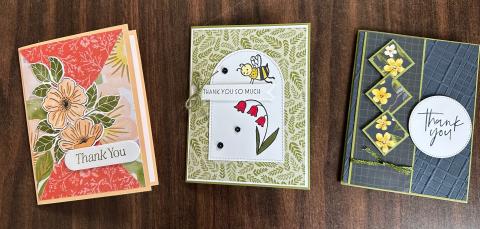 Three Thank you cards