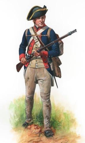 illustration of a revolutionary war soldier