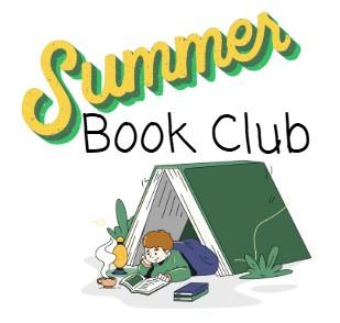 Boy reading in a book tent.