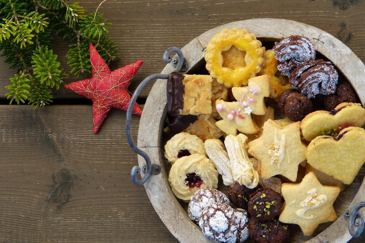 christmas cookies on a plate