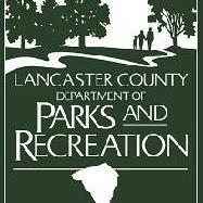 Lancaster County Parks and Rec logo with green background and white lettering