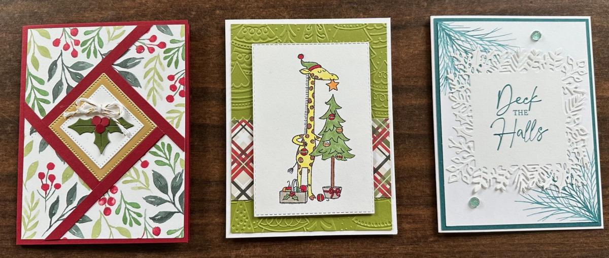 Photo features three christmas cards