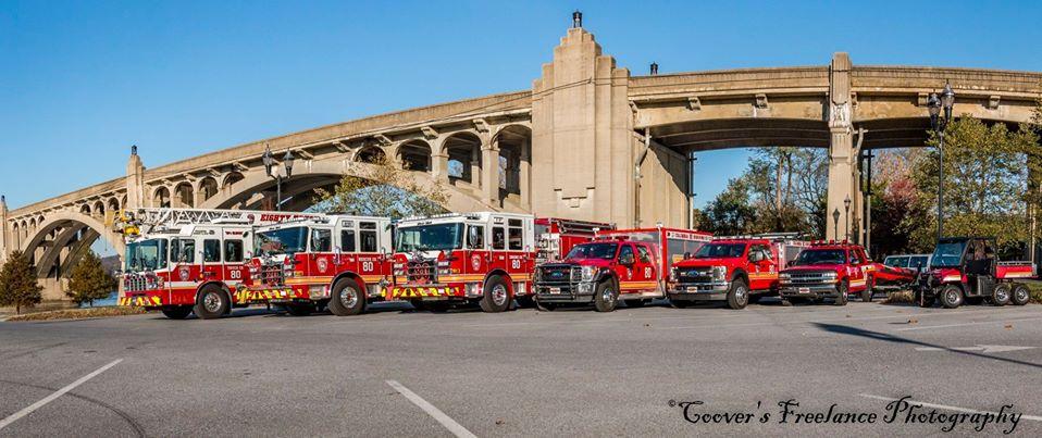 Row of Fire Trucks