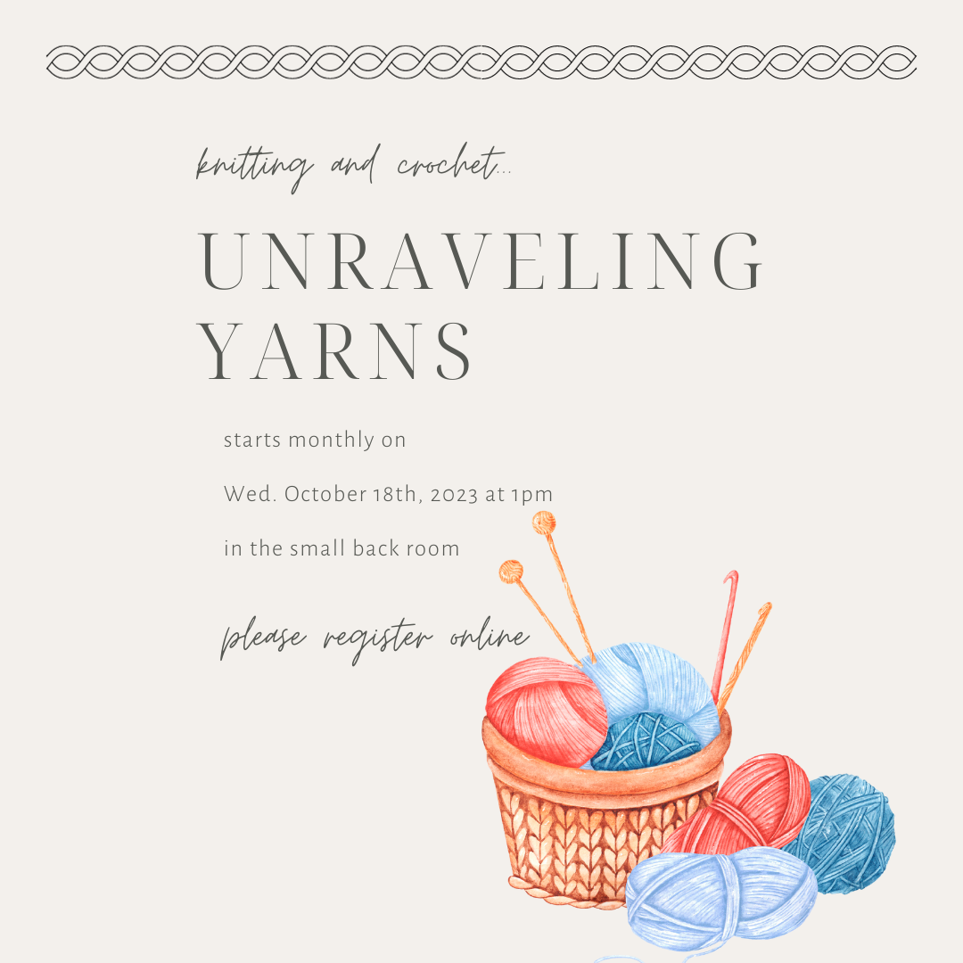 Unraveling Yarns knitting and crochet group