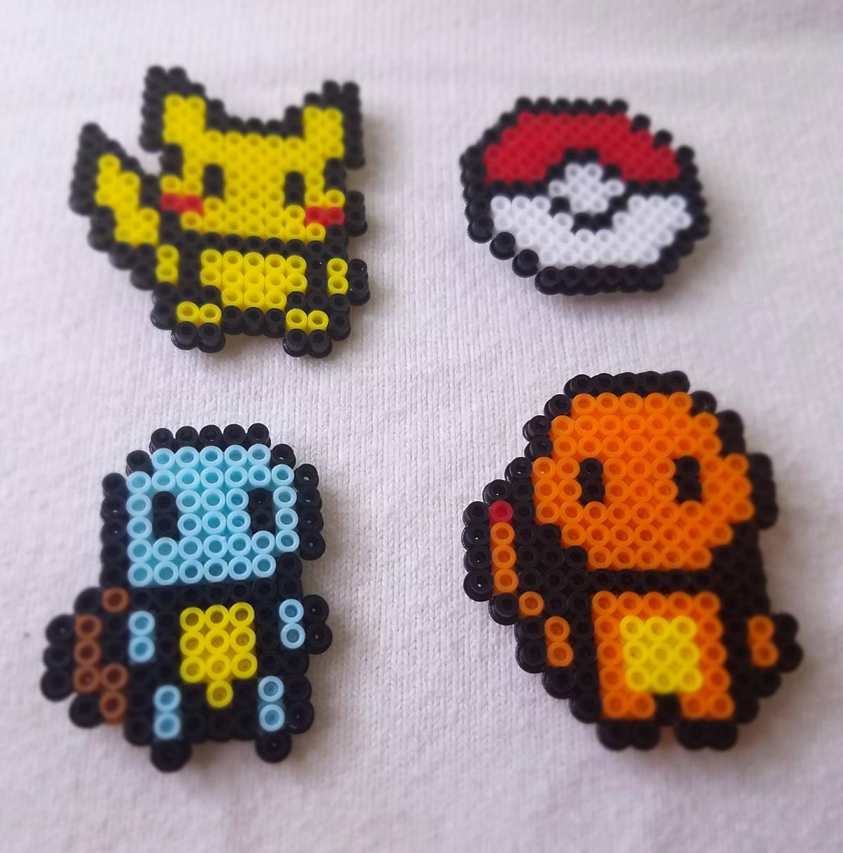 Pokemon made with perler beads.