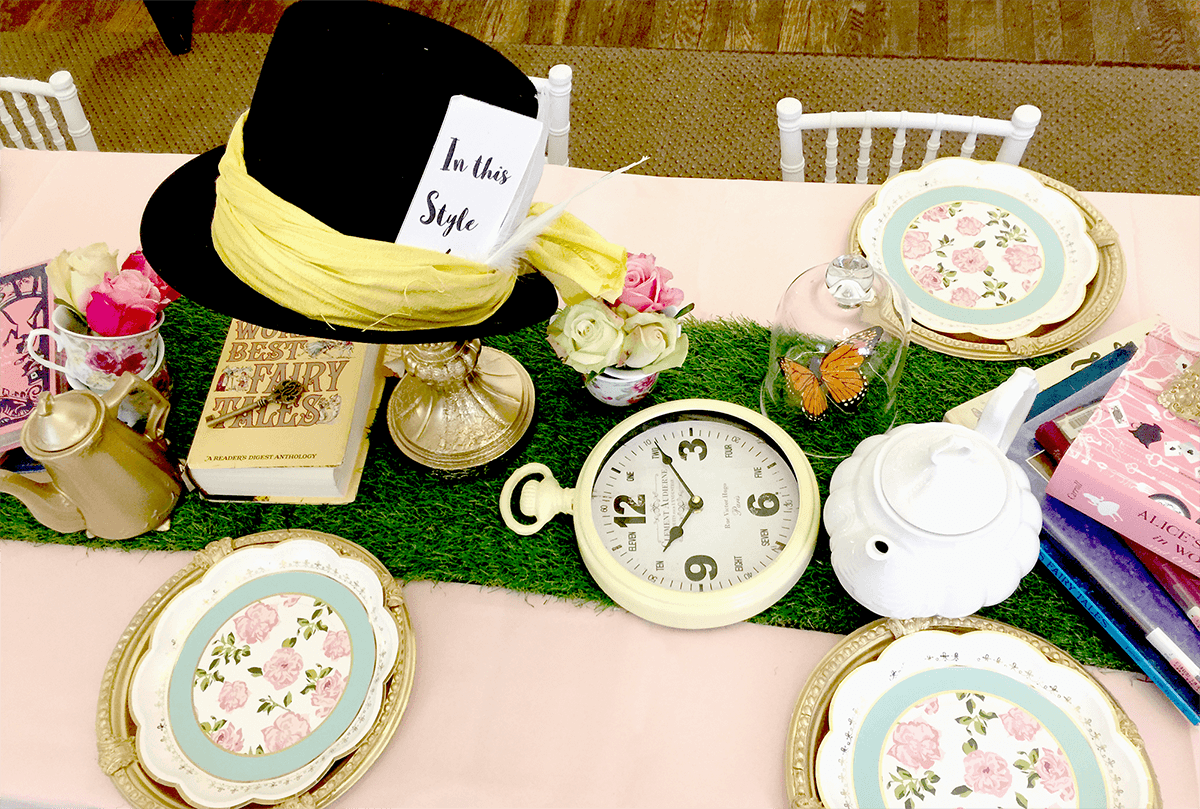 Tea party set up.