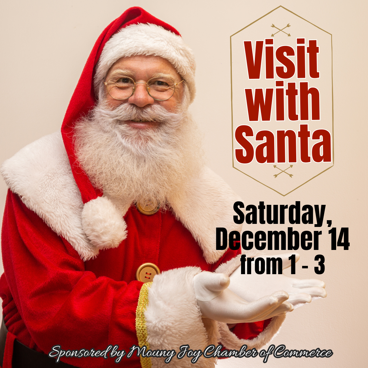 a photo of Santa with event details