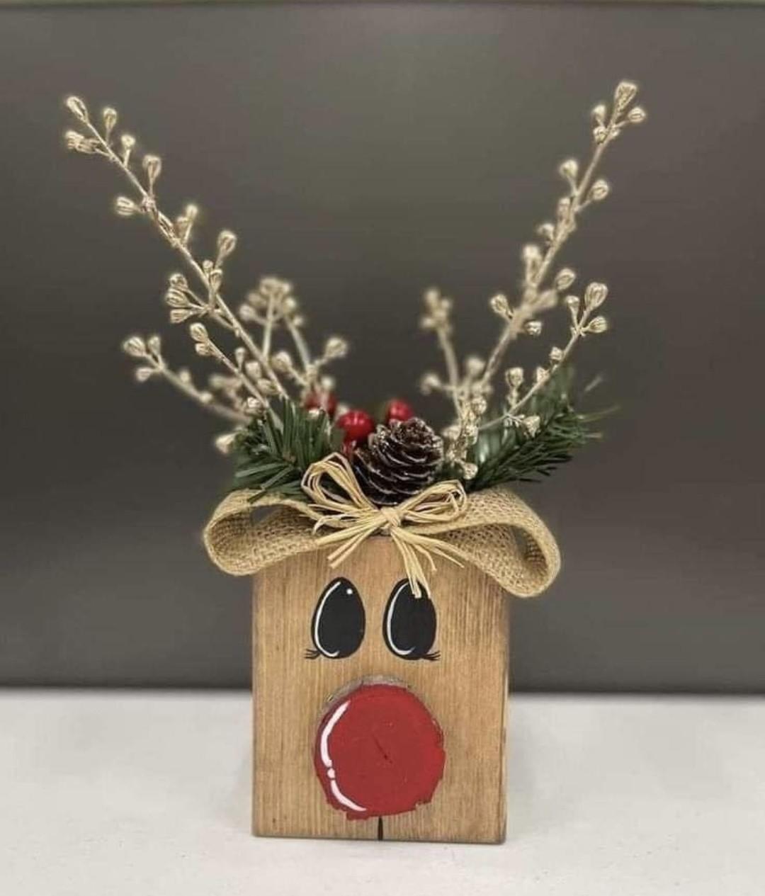 Reindeer craft with red nose