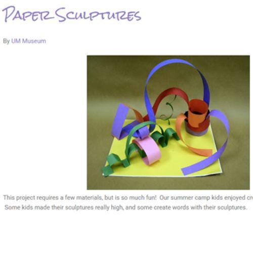 paper sculpture posted by UM Museum